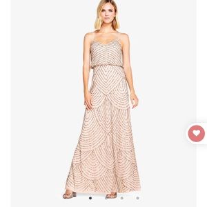 Adrianna Papell Art Deco Beaded Gown - size 4